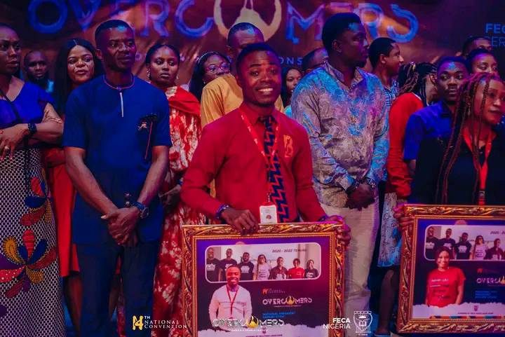Awards given to the national leaders of FECA Nigeria  at Overcomers Convention